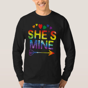 Lesbian Couple She's Mine Matching Lgbt Pride T-Shirt