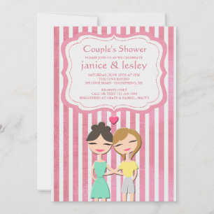 Lesbian Couple Shower Invitation
