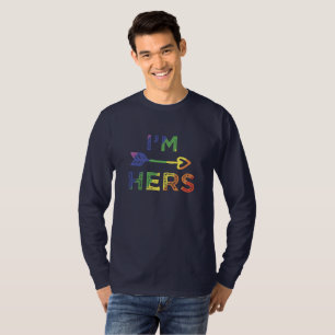 Lesbian Couples I'm Hers Matching LGBT Pride T-Shirt