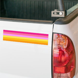 Lesbian (Dawn) Pride House Flag Bumper Sticker