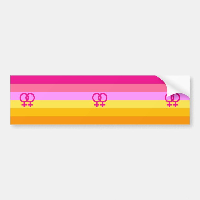 Lesbian Dawn Pride WLW Bumper Sticker (Front)
