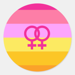 Lesbian Dawn Pride WLW Classic Round Sticker
