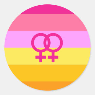 Lesbian Dawn Pride WLW Classic Round Sticker