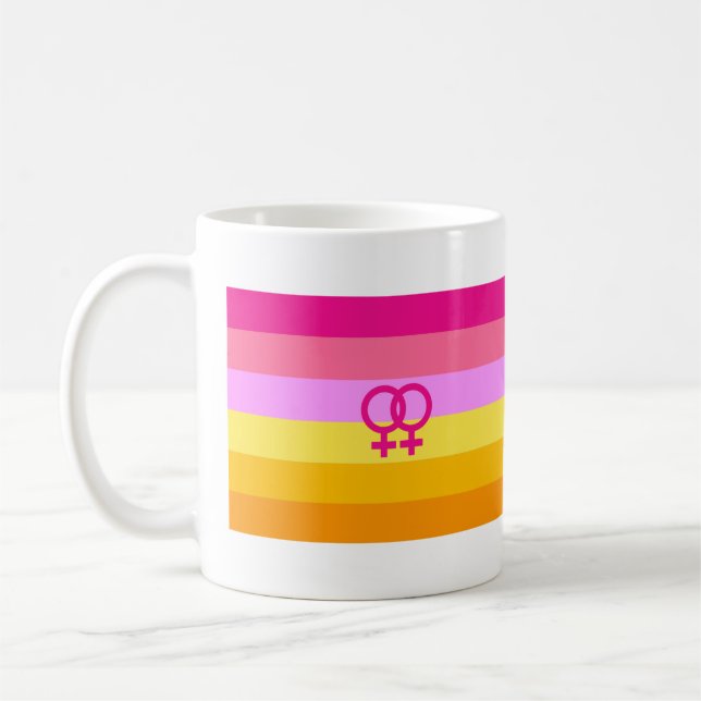 Lesbian Dawn Pride WLW Coffee Mug (Left)