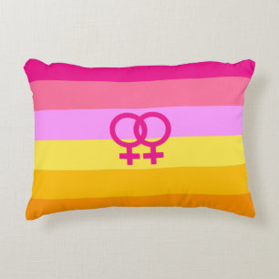Lesbian Dawn Pride WLW Decorative Cushion