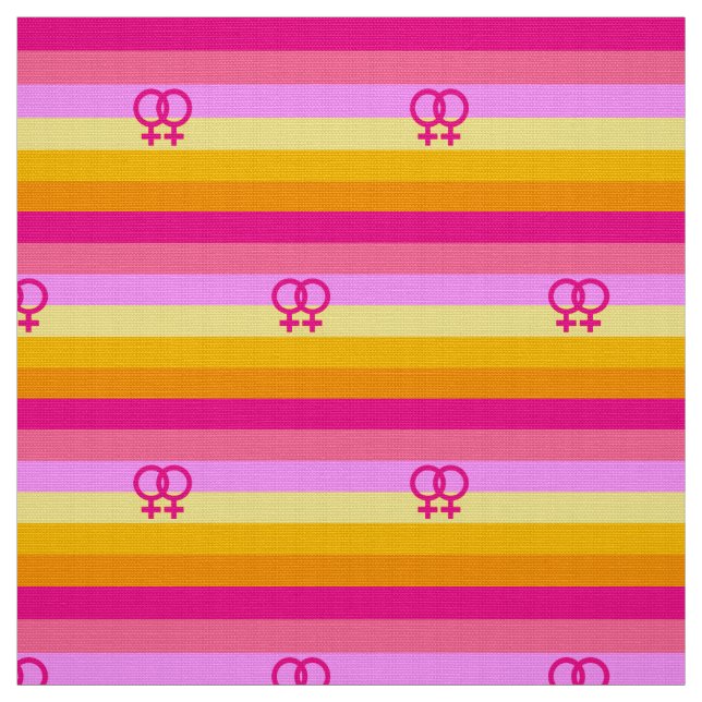 Lesbian Dawn Pride WLW Fabric (Swatch)