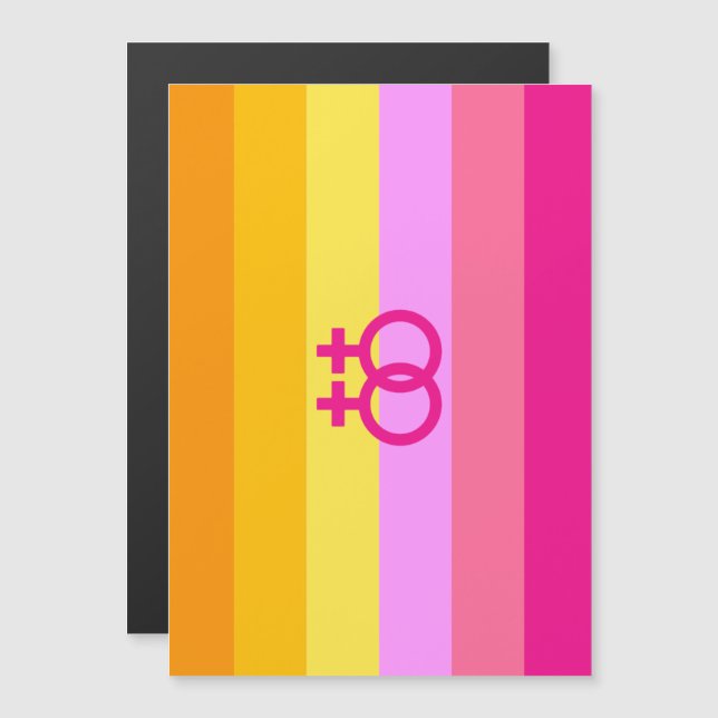 Lesbian Dawn Pride WLW Magnetic Invitation (Front/Back)