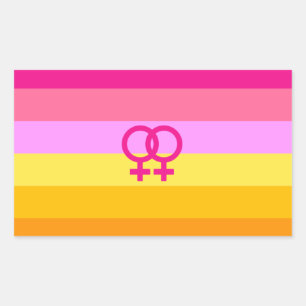 Lesbian Dawn Pride WLW Rectangular Sticker