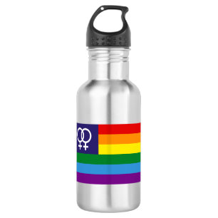 Lesbian Double Venus Rainbow Pride 532 Ml Water Bottle