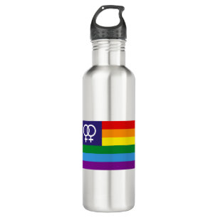 Lesbian Double Venus Rainbow Pride 710 Ml Water Bottle