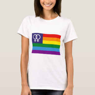 Lesbian Double Venus Rainbow Pride T-Shirt