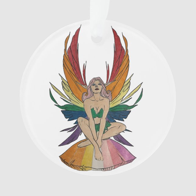 Lesbian Faerie  Ornament (Front)