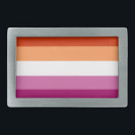 Lesbian Flag Belt Buckle<br><div class="desc">Here you will find a unique collection of modern,  cool and funny Lesbian Pride motifs. Browse through our variety and find your favorite part now!</div>