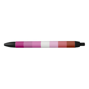 Lesbian Flag Black Ink Pen