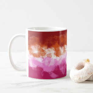 Lesbian Flag Colours Coffee Mug