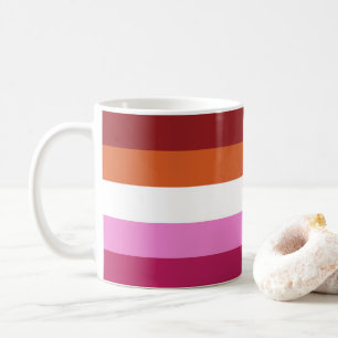 Lesbian Flag Colours Coffee Mug