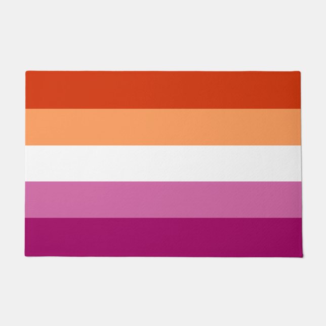 Lesbian Flag Doormat (Front)