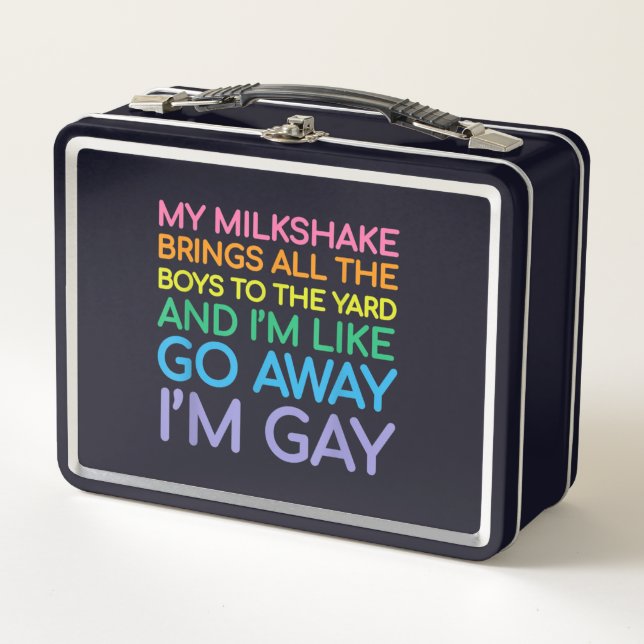 Lesbian flag gay pride Rainbow Metal Lunch Box (Front)