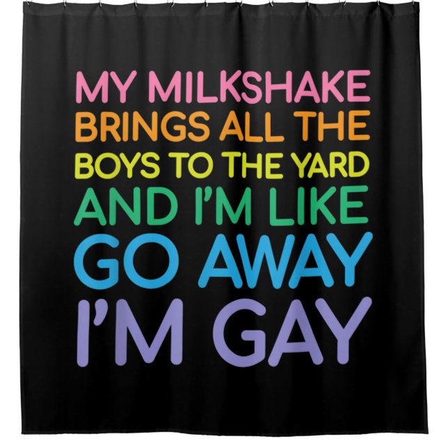 Lesbian flag gay pride Rainbow Shower Curtain (Front)