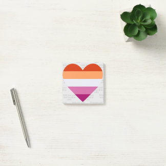Lesbian Flag Heart  Post-it Notes