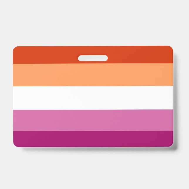 Lesbian Flag ID Badge (Front)