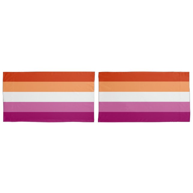 Lesbian Flag King Pillow Case (Front-Set)