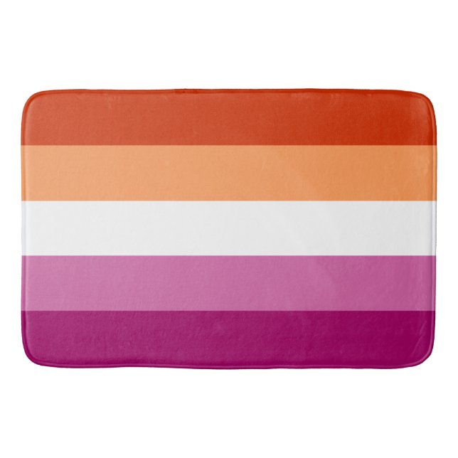 Lesbian Flag Large Bath Mat (Front)