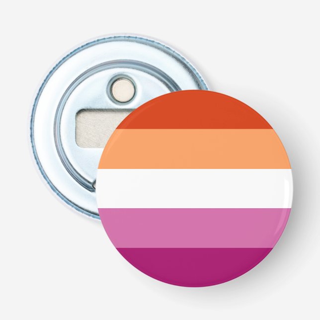 Lesbian Flag LGBT Bottle Opener (Front)