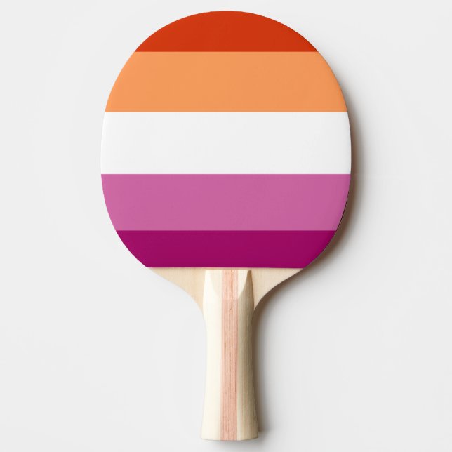 Lesbian Flag Ping Pong Paddle (Front)