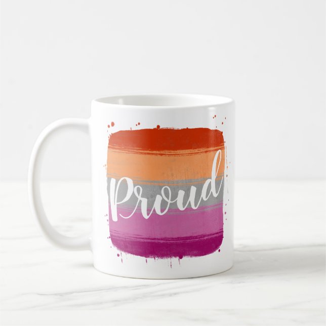 Lesbian Flag Pride Coffee Mug (Left)