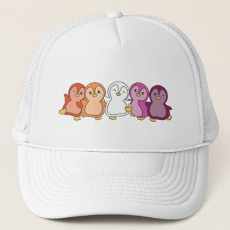 Lesbian Flag Pride Lgbtq Cute Penguin Trucker Hat