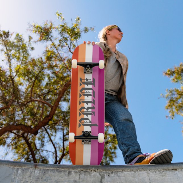 Lesbian Flag Pride Skateboard (Outdoor 1)