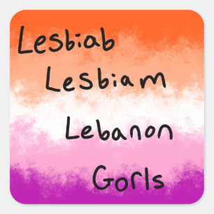 Lesbian flag sticker "lesbiab" quote