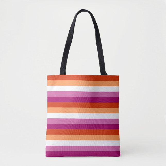 Lesbian Flag Tote Bag (Front)