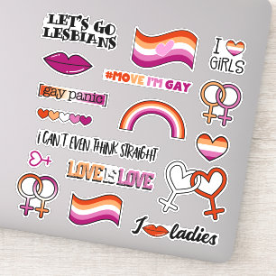 Lesbian Flag Venus Symbol