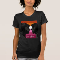Lesbian Flag with Two Woman Silhouettes