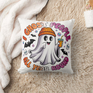 Lesbian Funny Halloween – I Ghost People Cushion