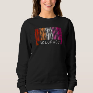 Lesbian Gay Barcode Pride Colorado Queer Aesthetic Sweatshirt