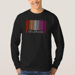 Lesbian Gay Barcode Pride Colorado Queer Aesthetic T-Shirt