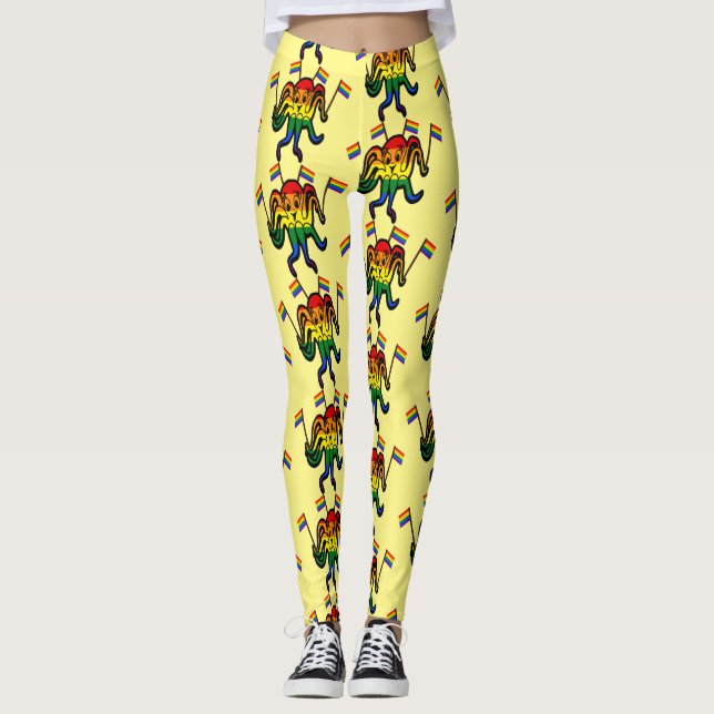 lesbian gay pride octopus leggings (Front)