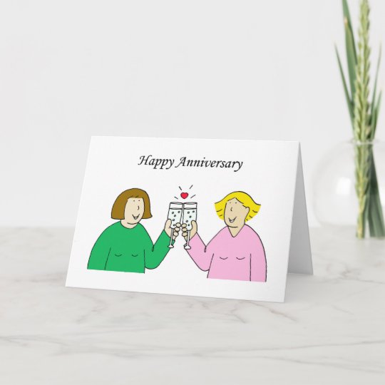 Lesbian Happy Anniversary Card Uk 0633