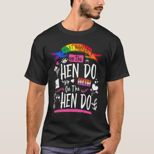 Lesbian Hen Do Outfits For Women & Group Hen Night T-Shirt (Front)