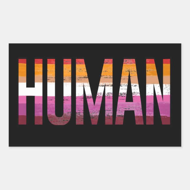 LESBIAN HUMAN T-Shirt Rectangular Sticker (Front)