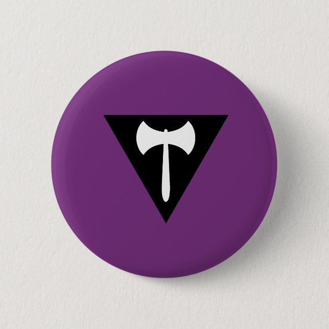 Lesbian Labrys Pride Flag 6 Cm Round Badge (Front)