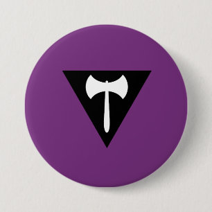 Lesbian Labrys Pride Flag 7.5 Cm Round Badge