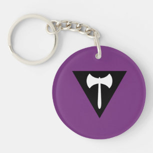 Lesbian Labrys Pride Flag Key Ring