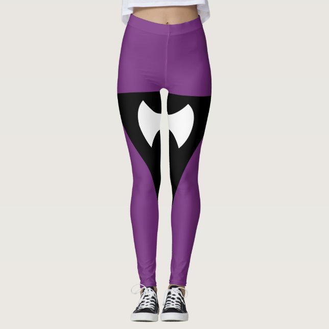Lesbian Labrys Pride Flag Leggings (Front)