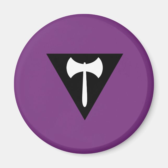 Lesbian Labrys Pride Flag Magnet (Front)
