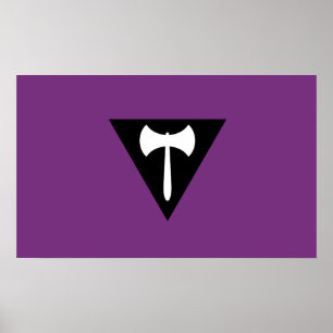 Lesbian Labrys Pride Flag Poster