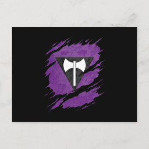 Lesbian Labrys Pride Flag Ripped Reveal Postcard